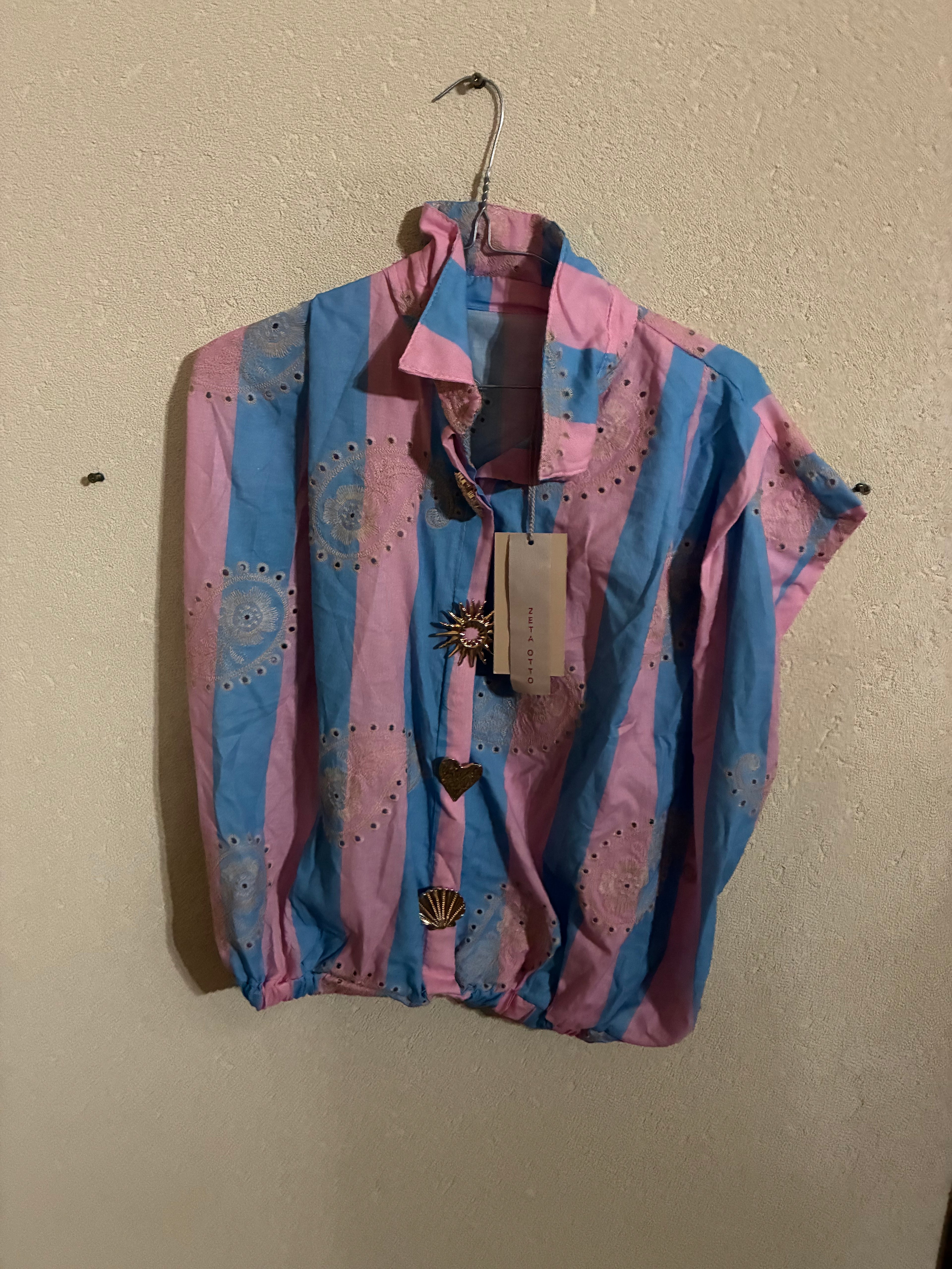 Shirt - Zetaotto - One Size - Pink & Bleu - IT26-JUN-HC0005