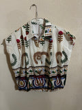 Shirt - Zetaotto - One Size - Beige Brown & flowers - IT26-JUN-HC0008