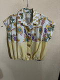 Shirt - Zetaotto - One Size - white & yellow flowers - IT26-JUN-HC0019