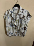 Shirt - Zetaotto - One Size - white & yellow flowers - IT26-JUN-HC0021