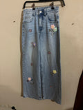 Jeans - HY Miss BonBon - X-Small - Bleu & flowers - IT26-JUN-HC0041