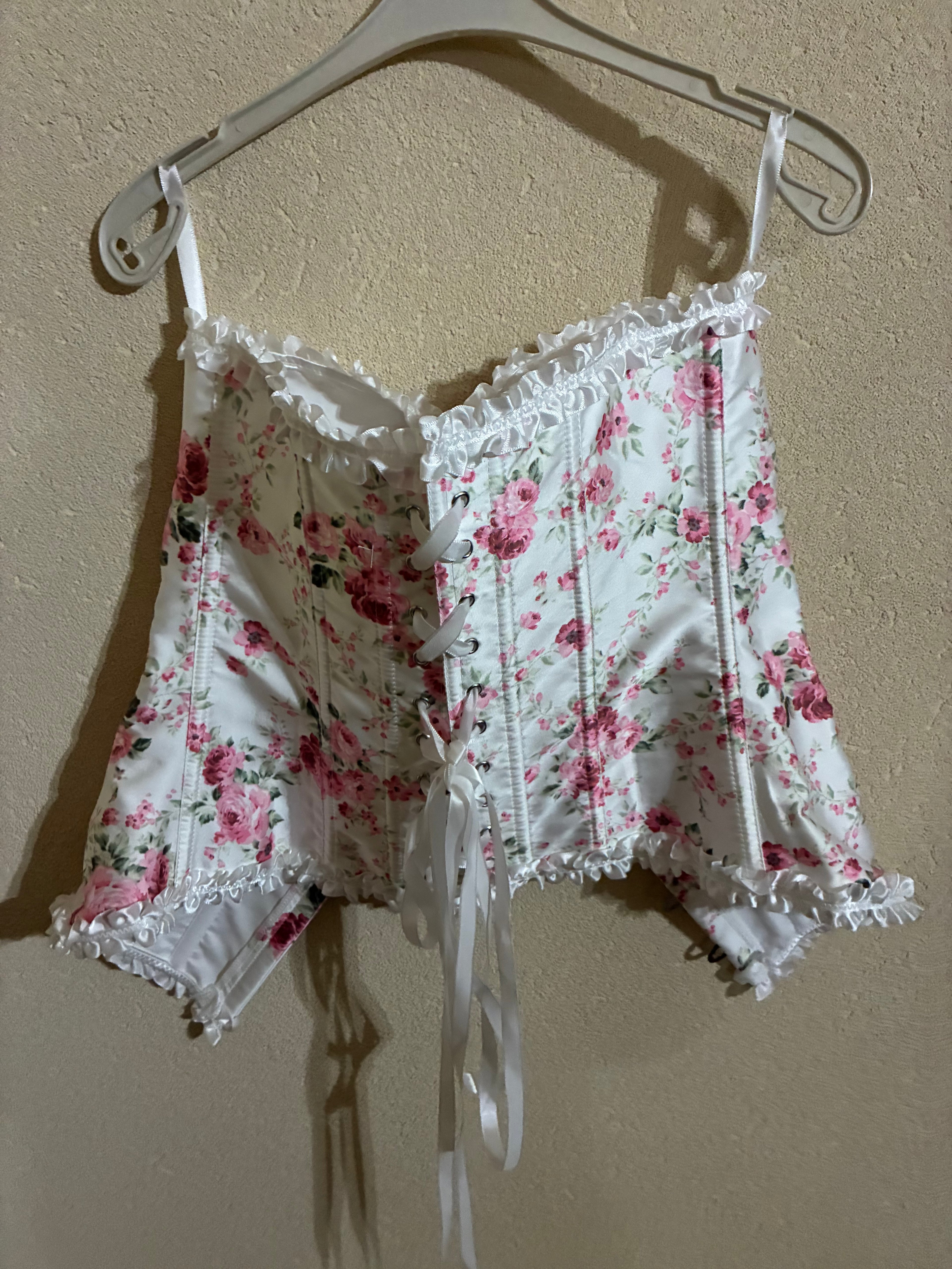 Corset - Sofy's Chic - M/L - White & Pink - IT26-JUN-HC0049