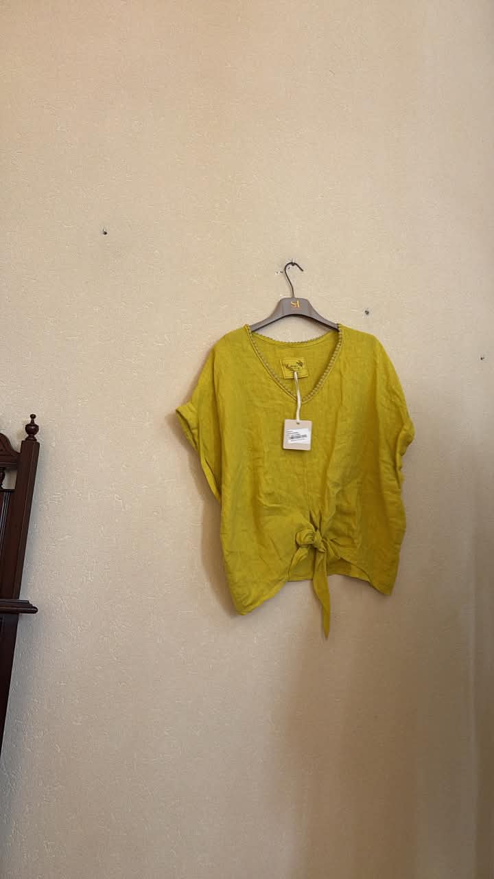 IT26-JUN-SH0568 Knit Top - Yellow (GIO-M12609)