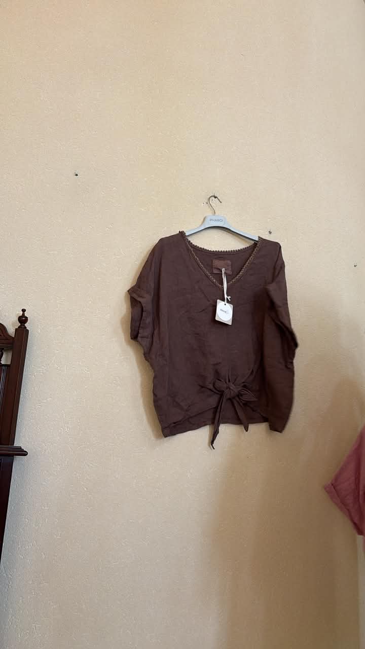 IT26-JUN-SH0570 Knit Top - Mocha (GIO-M12609)