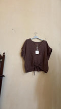 IT26-JUN-SH0571 Knit Top - Mocha (GIO-M12609)