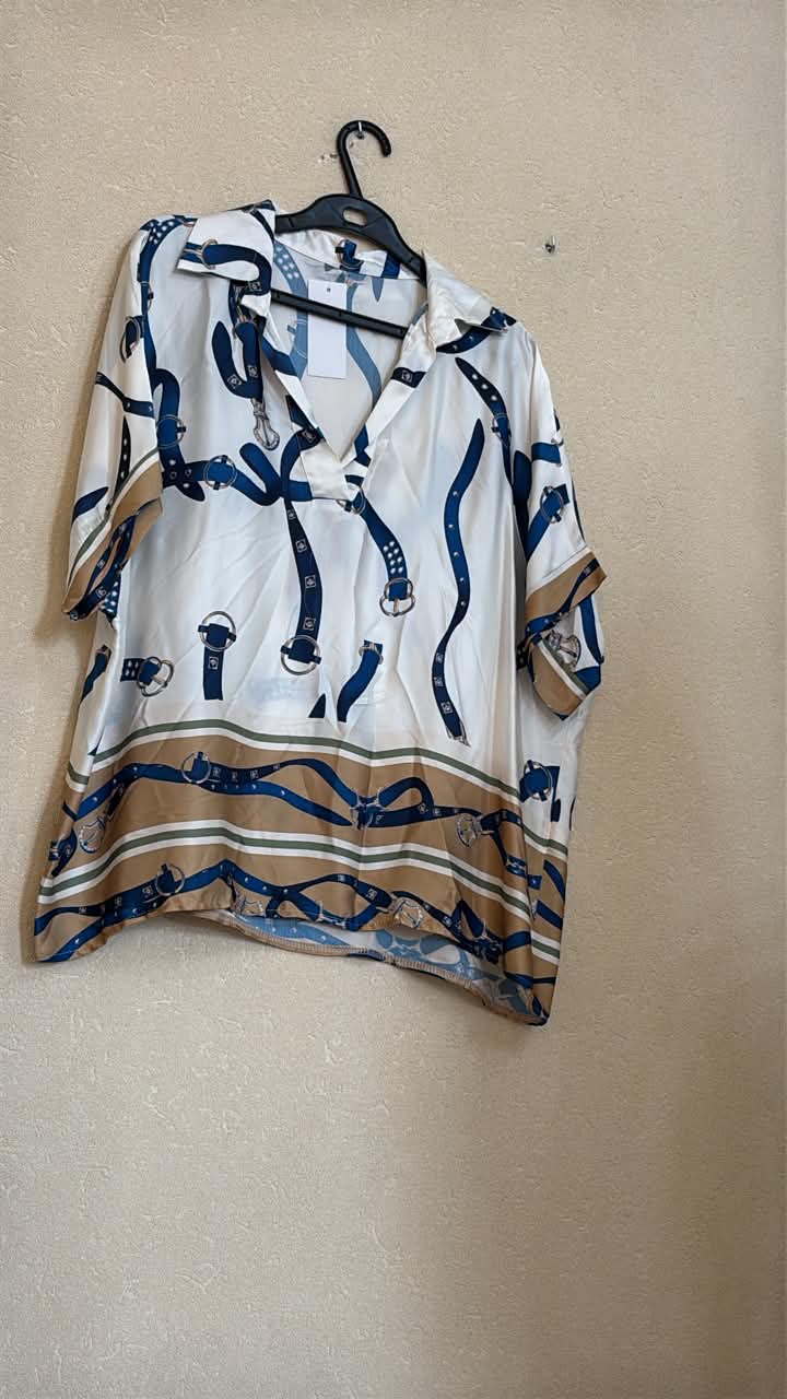 IT26-JUN-SH0599 Blouse - Black & White (6663)