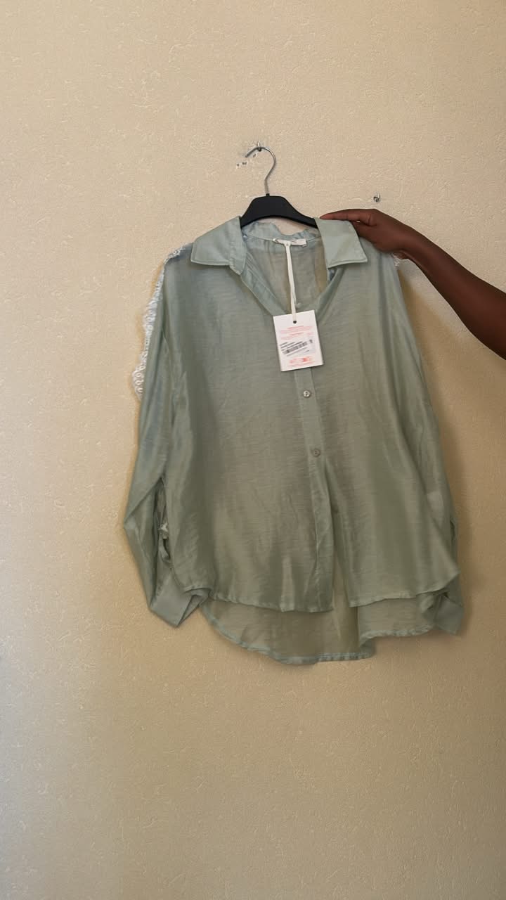 IT26-JUN-SH0963 Shirt - Verde Acqua (LIN-G0373-PEDE)