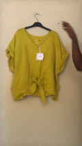 IT26-JUN-SH0989 Knit Top - Lemon Grass (GIO-M12609)