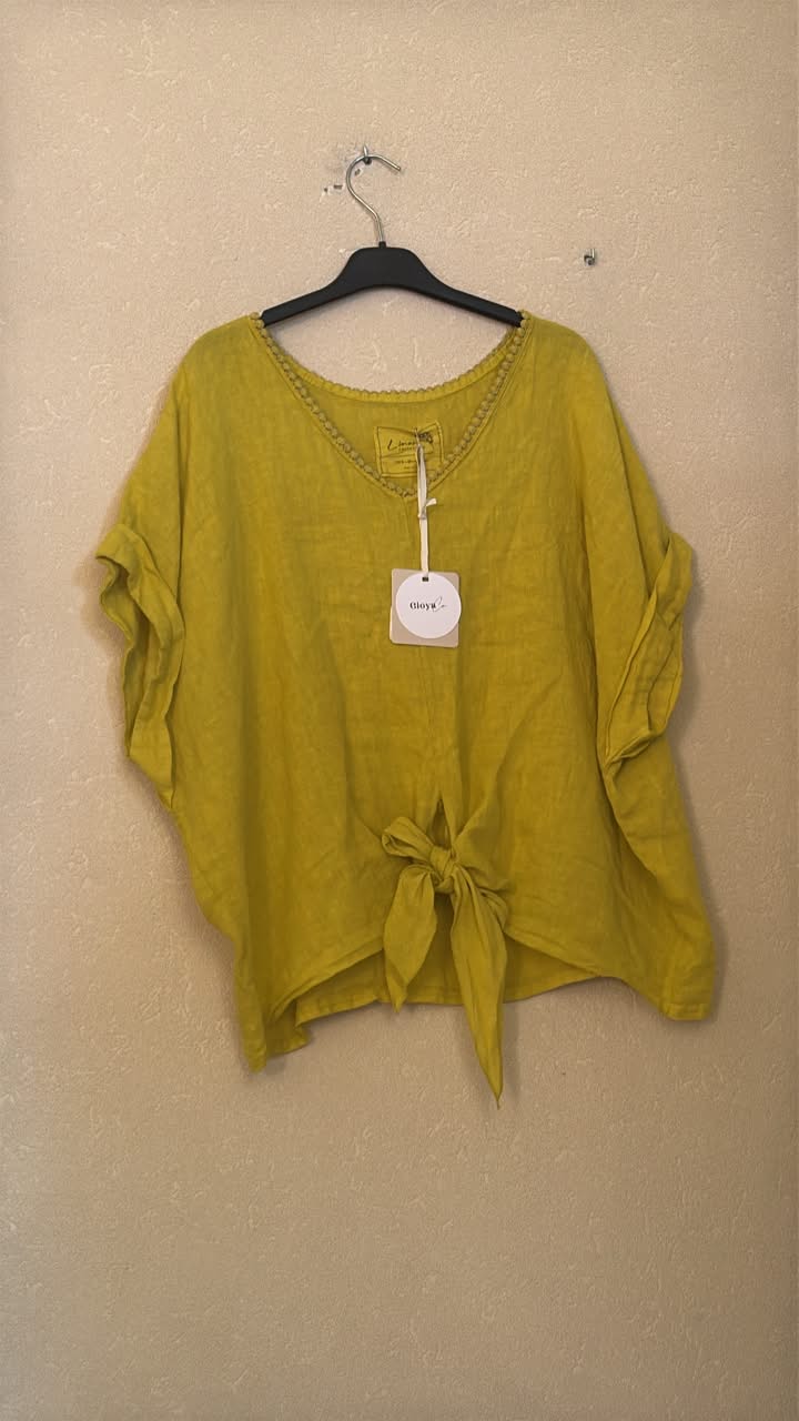 IT26-JUN-SH0990 Knit Top - Lemon Grass (GIO-M12609)