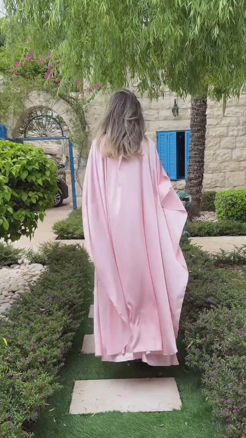 Babylon Dress in Rose — in motion