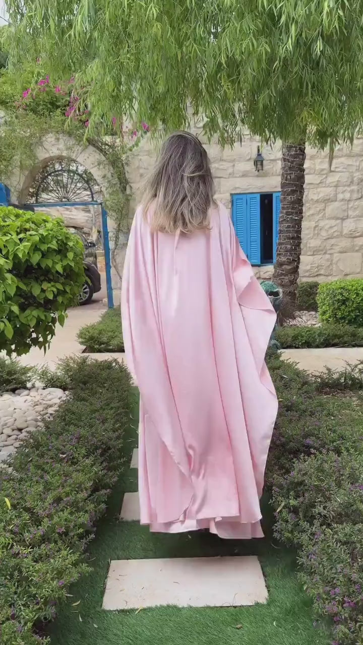 Babylon Dress in Rose — in motion